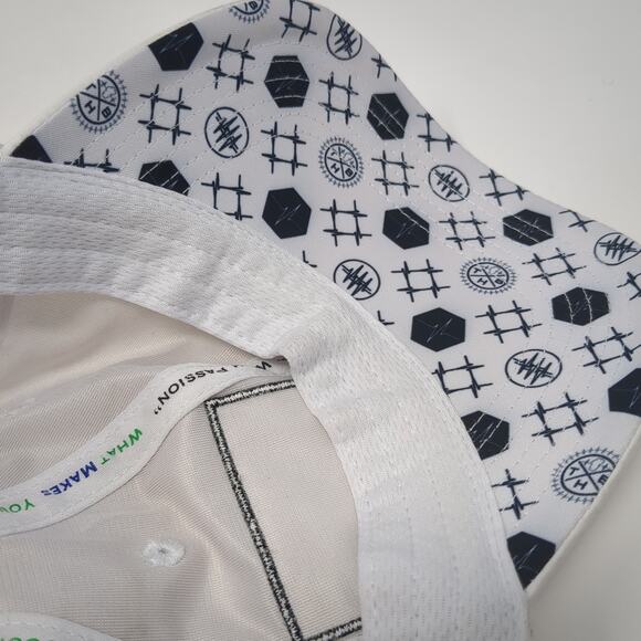 Pickleball Snapback Trucker Hat White One Size Adjustable Mesh Back 6 Panel - Picture 8 of 9